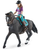 Schleich Brown-haired Lisa with Movable Joints on Horseback - Figures