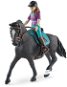 Schleich Hnědovláska Lisa s pohyblivými klouby na koni 42541 - Figurky