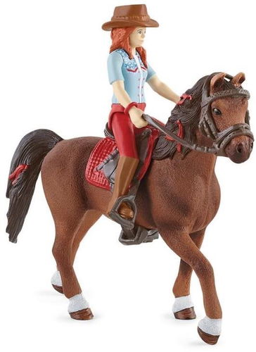 Schleich Zrzka Hannah s pohyblivými klouby na koni 42539 - Figurky - Hlavní obrázek