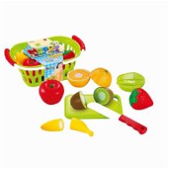 Súprava ovocia  na krájanie, v košíku,  9 ks - Potraviny do detskej kuchynky