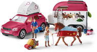 Schleich Dobrodružné auto s prívesom a koňom 42535 - Doplnky k figúrkam