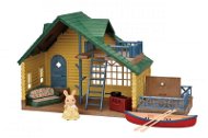 Sylvanian Families Gift Set - Log Cabin with Green Roof and Accessories - Doll House