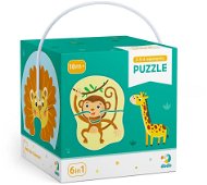 Puzzle 2-3-4 darab lány állatok - Puzzle