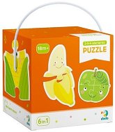 Puzzle 2-3-4 darab Gyümölcsök és zöldségek - Puzzle