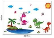 RC Ventures + 3D Wandaufkleber Tiere - Dinosaurier - Selbstklebende Dekoration