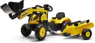 Falk Pedal Tractor 2076M Komastu Pedal Backhoe with Trailer - Pedal Tractor 
