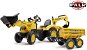 Falk Komatsu Pedal Tractor 2086W with Excavator and Maxi Tipping Trailer - Yellow - Pedal Tractor 