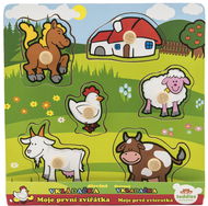 Teddies Vkládačka Moje první zvířátka 6ks - Vkládačka