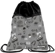 Back bag Icon grey solid - Backpack