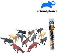 Animals in a tube - horses, 6 - 8 cm, mobile app for displaying animals, 12 pcs - Figures