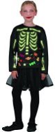 Šaty na karneval -  kostra,  dievča svietiace v tme, 110 - 120 cm - Kostým