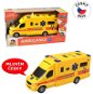 Inertia driven, battery operated ambulance with light and sound, 8x19x6cm - Toy Car