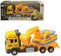 Battery operated excavator with light and sound, reverse, 11x23x6cm - Toy Car