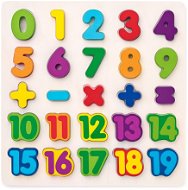 Woody Puzzle – číslice na doske - Puzzle