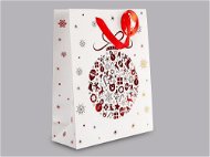 Taška na darčeky vianočná banka, rozmer: – 32 × 26 × 10 cm - Darčeková taška