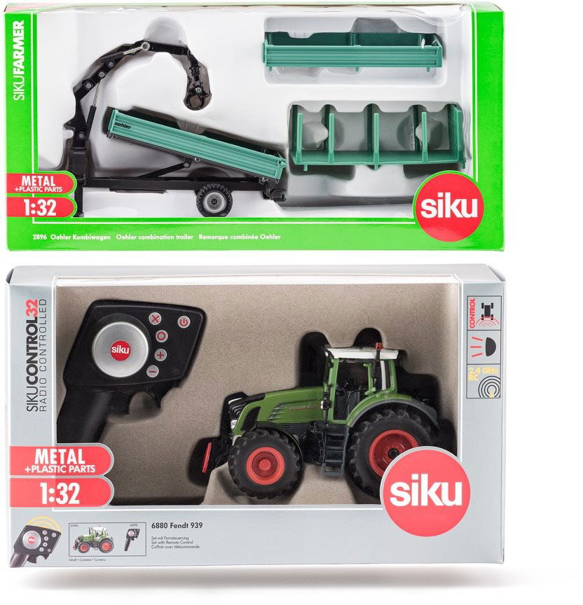 SIKU Control - RC tractor Fendt 939 with driver + green trailer