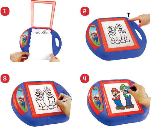 Lexibook Lavagna Magica Magnetica Nintendo Super Mario, Multicolore,  Giocattolo Artistico Ragazzi, Penna e timbri per Disegno, Blu/Rosso -  Lexibook - Pittura - Giocattoli