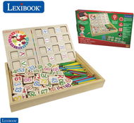 Lexibook Wooden Box with Drawing Board for Teaching Maths Operations with Chalks, Eraser and Rod - Board