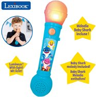 Lexibook Baby Shark Svietiaci mikrofón s melódiami a zvukovými efektmi - Detský mikrofón