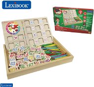 Lexibook Bio Toys® Matematická škola - Dřevěná krabička s kreslicí tabulí pro výuku matematiky - Křídy