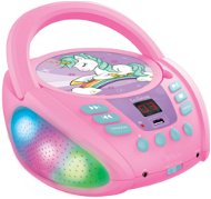 Lexibook Unicorn Portable Bluetooth CD Player with Lights and USB - Musical Toy