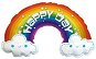 Balón fóliový rainbow – dúha happy day – 90 cm - Balóny