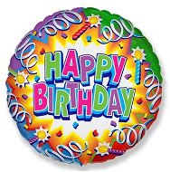 Balón fóliový happy birthday – narodeniny – 45 cm - Balóny