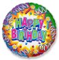 Balón fóliový happy birthday – narodeniny – 45 cm - Balóny