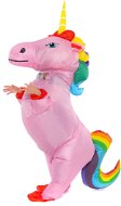 Nafukovací kostým pre dospelých Pink Unicorn with rainbow tail - Kostým