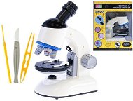 Mikroskop 22 cm 100×,400×,1200× so svetlom a doplnkami v škatuľke - Mikroskop pre deti