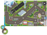 Traffic carpet - airport 120x72cm battery operated with light in box - Carpet