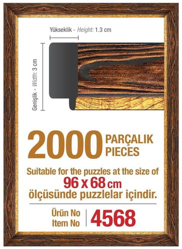 Art puzzle Brown puzzle frame 96x68cm (4568) - Puzzle Accessory - Main image