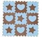 Sun Ta Toys Foam Puzzle Stars and Hearts Blue S4 (30x30) - Foam Puzzle