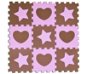 Sun Ta Toys Foam Puzzle Stars and Hearts Pink S4 (30x30) - Foam Puzzle