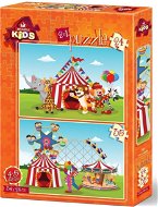 Art puzzle Puzzle Circus and funfair 24+35 pieces - Jigsaw