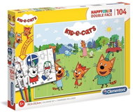 Clementoni Double-sided puzzle Kid vs Cat 104 pieces - Jigsaw Puzzle