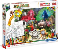 Clementoni Zafari Reversible Puzzle: In the Jungle 104 pieces - Jigsaw Puzzle