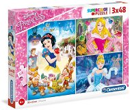 Clementoni Puzzle Disney, princezné 3x48 dielikov - Puzzle