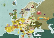Clementoni Puzzle Prozkoumej mapu: Evropské země 250 dílků - Puzzle
