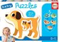Educa Baby Puzzle Pets with Puppies 5-in-1 (2-4 pieces) - Jigsaw