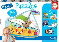 Educa Baby Puzzle Animals in Vehicles 5-in-1 (3-5 pieces) - Jigsaw