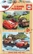 Educa Dřevěné puzzle Auta 2x25 dílků - Puzzle