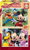 Educa Dřevěné puzzle Mickey a přátelé 2x50 dílků - Puzzle