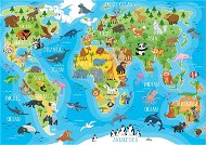 Educa Puzzle Map with Animals of the World 150 pieces - Jigsaw