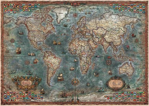 Political World Map, Adult Puzzles, Jigsaw Puzzles