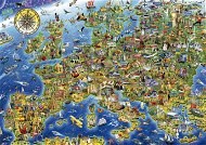 Educa Puzzle Šílená mapa Evropy 500 dílků - Puzzle