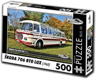 Retro-auta Puzzle Bus č. 10 Škoda 706 RTO LUX (1960) 500 dílků - Puzzle