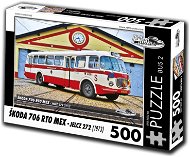 Retro-auta Puzzle Bus č. 2 Škoda 706 RTO MEX (1973) 500 dílků - Puzzle