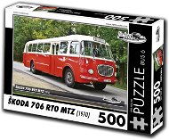 Retro-auta Puzzle Bus č. 6 Škoda 706 RTO MTZ (1970) 500 dílků - Puzzle