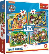 Trefl Puzzle Tlapková patrola: Prázdniny 4v1 (35,48,54,70 dílků) - Puzzle